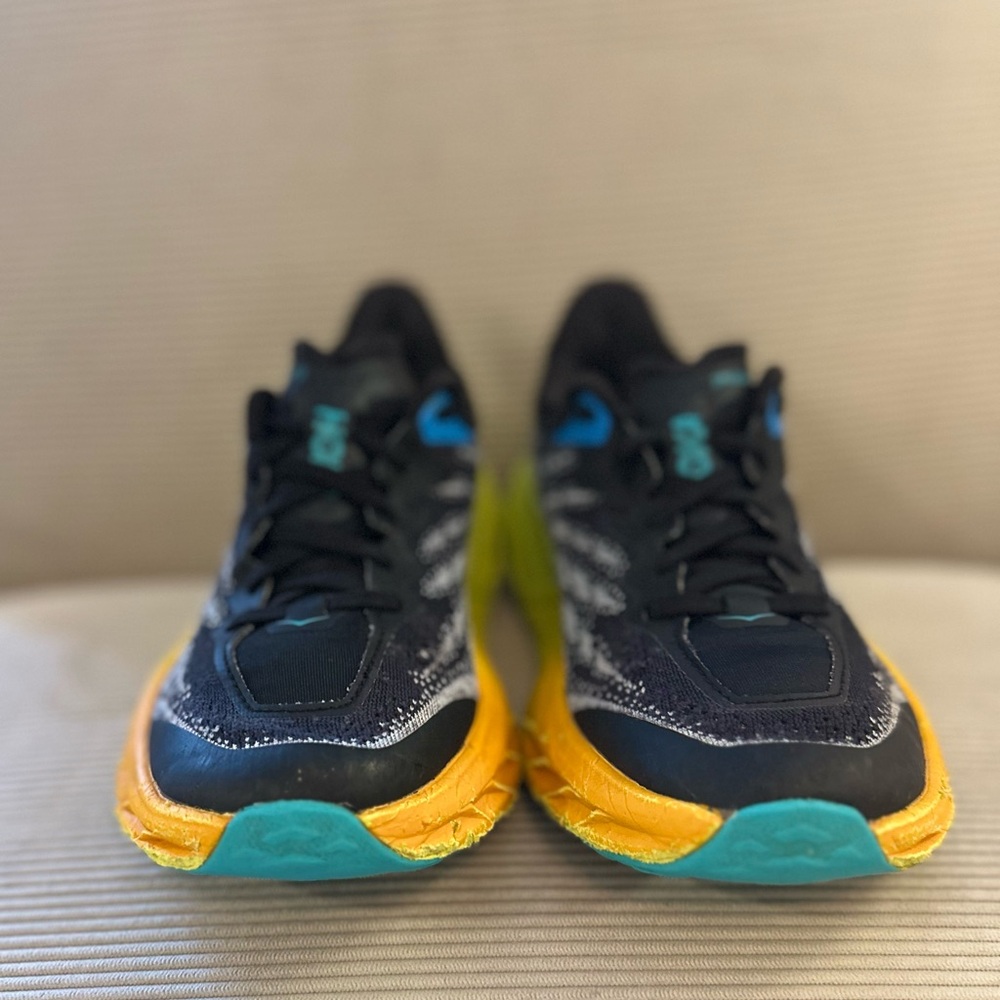 Hoka Women's Black & Yellow Speedgoat Trail Running Shoes Size 7 - Picture 7 of 10